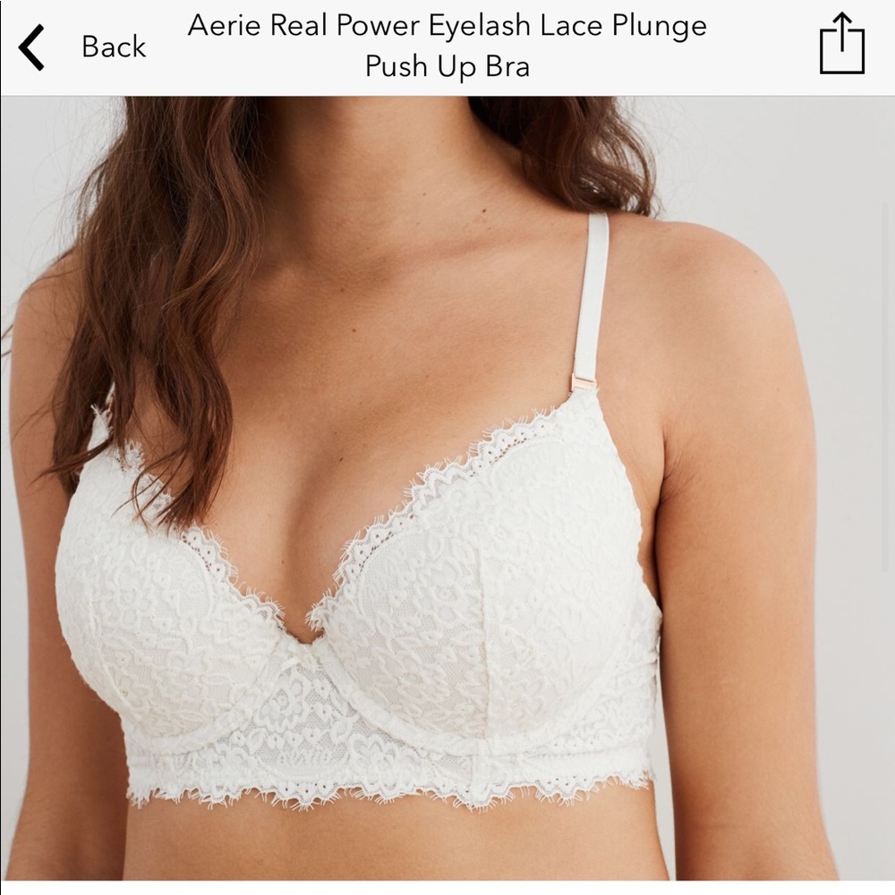 White lace push-up bra
